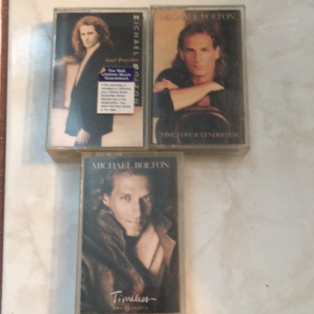 Three cassettes of Michael Bolton music